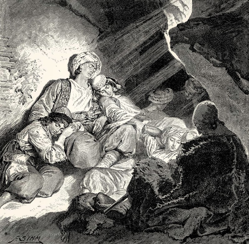 BOOK OF PARADISE, THE SEVEN SLEEPERS, Buch des Paradieses, Siebenschläfer, West-eastern Diwan, West-östlicher Divan, poem by Johann Wolfgang von Goethe