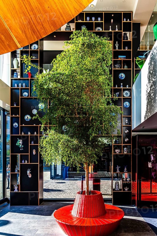 CitizenM Hotel lobby, modern design hotel, Rotterdam, the Netherlands