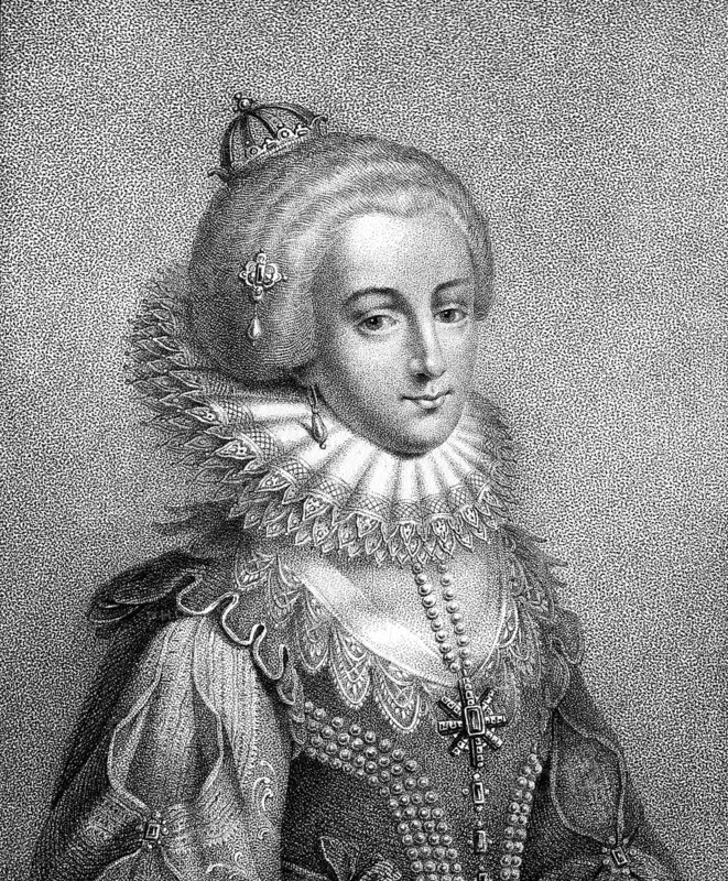 Elizabeth Stuart, the Winter Queen, 1596 - 1662, as the wife of Frederick V, Elector Palatine, Electress Palatine, and Queen of Bohemia