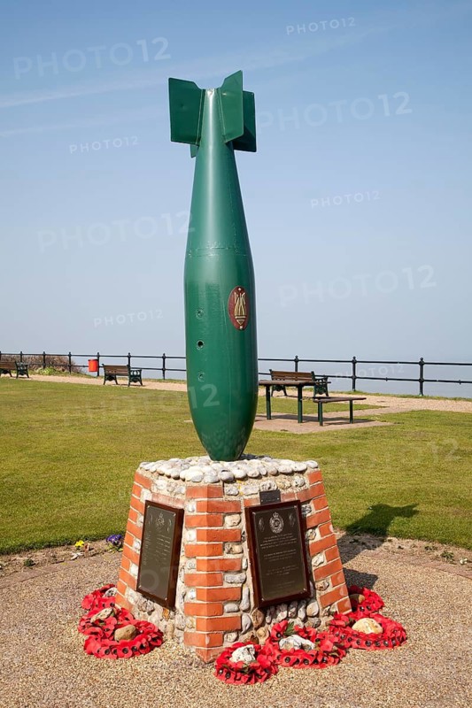 Royal Engineers bomb disposal memorial, Mundesley, Norfolk, England, United Kingdom