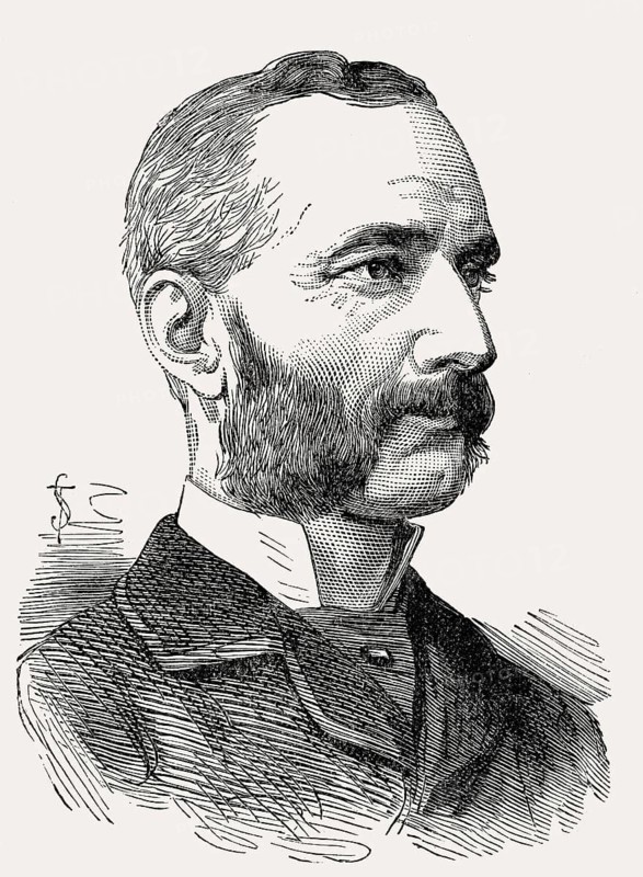 Colonel Deane, a British army officer, killed at the Battle of Laing's Nek on 28th January 1881, First Boer War, From British Battles on Land and Sea, by James Grant