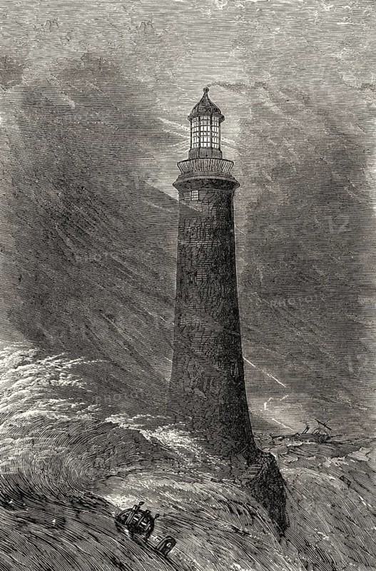 Third Eddystone Lighthouse by John Smeaton, Rame Head, Plymouth, England, United Kingdom