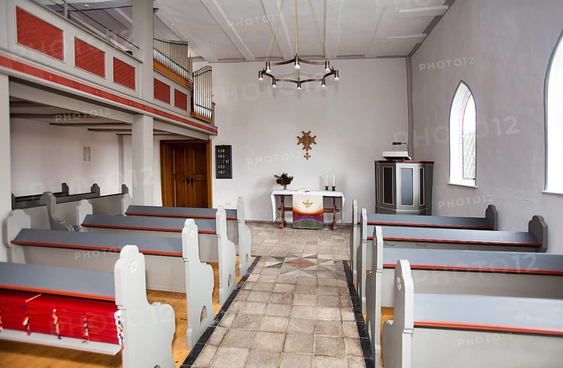 Huguenot church building, Friedrichsdorf, Hofgeismar, Weserbergland, Hesse, Germany