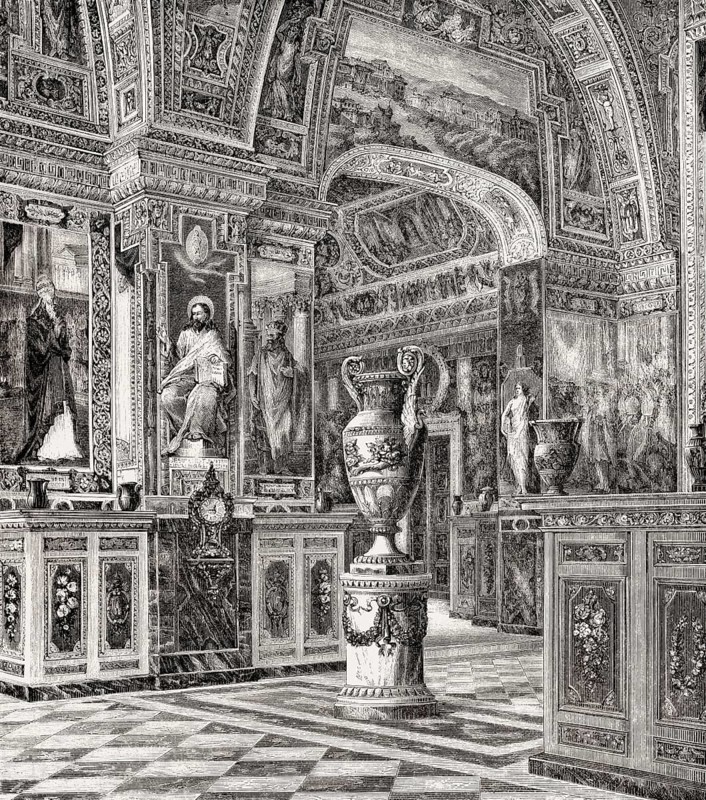 The Vatican Apostolic Library, Vatican City, Rome, Italy, 19th Century