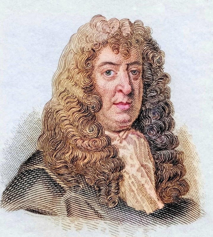 Samuel Butler, (born 8 February 1612 in Strensham, Worcestershire, died 25 September 1680 in London) was an English poet, coloured woodcut from Crabbe's Historical Dictionary from 1825, Historical, digital reproduction
