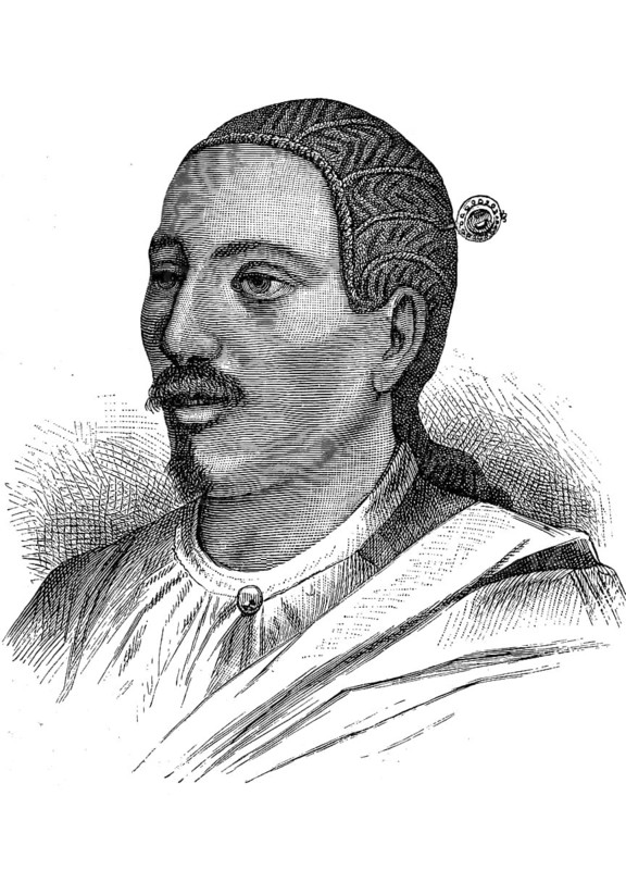 John III, born 1797, was Negus Negest, Emperor, of Ethiopia, formerly Abyssinia, Historical, digital reproduction of an original from the 19th century
