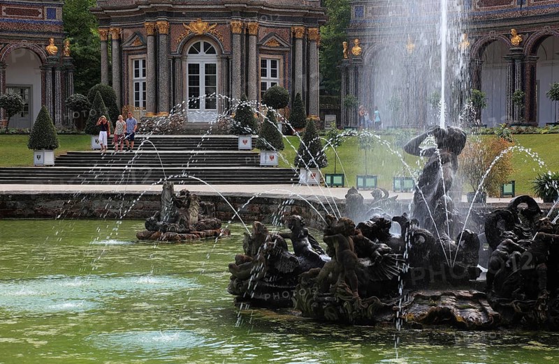 Water features of the Upper Grotto, Sun Temple, Hermitage in Bayreuth, Upper Franconia, Bavaria, Germany