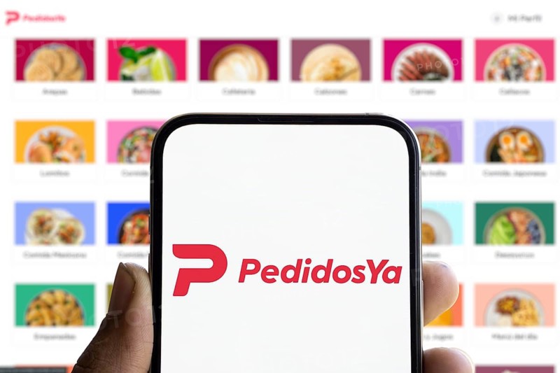 Dhaka, Bangladesh- 26 Nov 2024: Pedidosya logo is displayed on smartphone. PedidosYa is an Uruguayan multinational online food ordering and delivery service