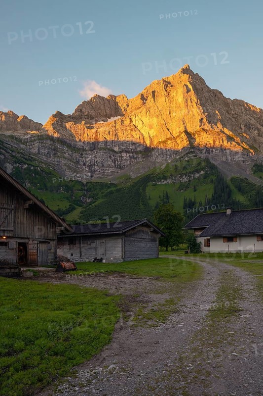 The alpine village of Eng, Eng-Alm, Karwendel mountains, Tyrol, Austria