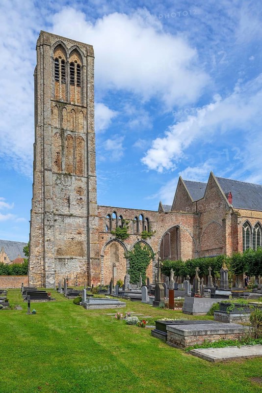 Our-Lady of the Assumption church, Onze Lieve Vrouw-Hemelvaartkerk in the city Damme, West Flanders, Belgium