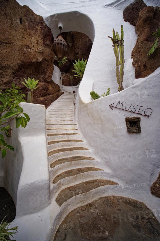 Museo LagOmar, Lagomar Museum, designed by César Manrique and Jesús Soto, Nazaret, Tahiche, Lanzarote, Canary Islands, Canary Islands, Spain