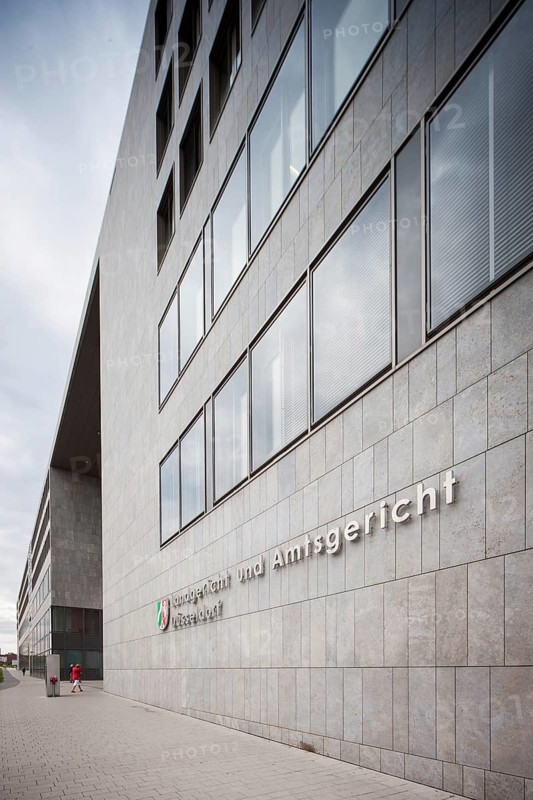 Entrance to the regional and labour court in Düsseldorf, Germany