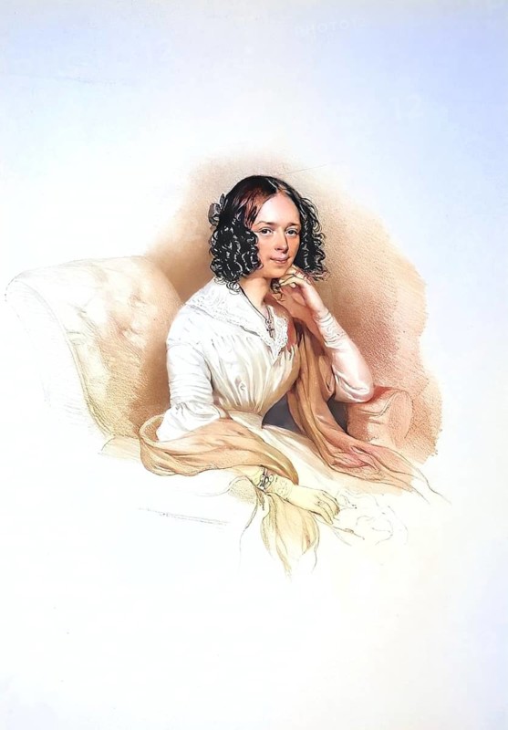 Emma Countess Braida von Ronsecco und Conigliano (1800-1871), née Mittrowsky, Historical, digitally restored reproduction from a 19th century original, Record date not stated