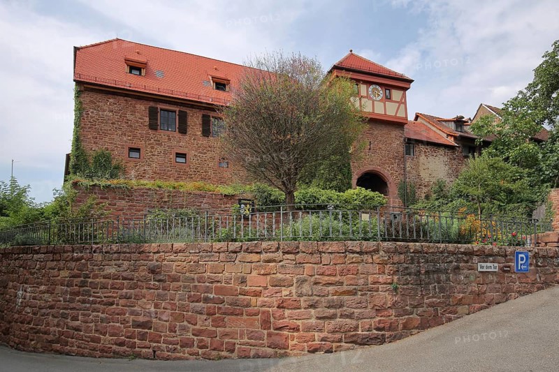 Historic City Gate, Dilsberg, Neckargemünd, Neckar Valley, Baden-Württemberg, Germany