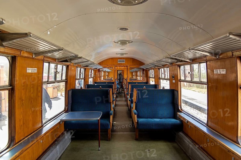 Interior view, Steam Railway, Gloucestershire Warwickshire Steam Railway, GWSR, Broadway, The Cotswolds, England, Great Britain