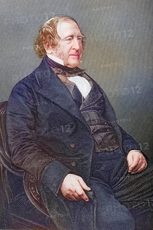 John Campbell, 1st Baron Campbell of St Andrews, 1779-1861, British politician and Lord Chief Justice of the Court of Queen's Bench. Painted by DJ Pound after a photograph by Mayall. From the book The Drawing-Room Portrait Gallery of Eminent Personages, published in London 1859, digitally restored reproduction from a 19th century original, record date not stated