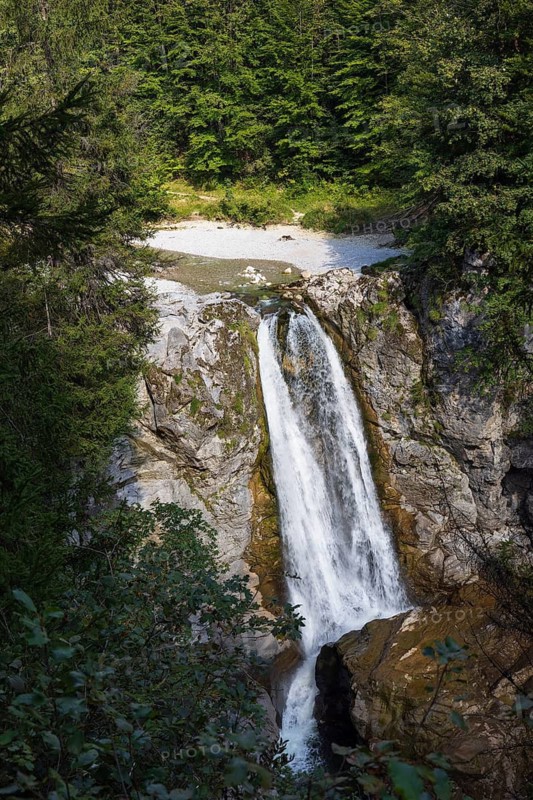 Aubachfall near Voglau, Lammertal, Osterhorngruppe, Salzkammergut, Salzburg province, Austria