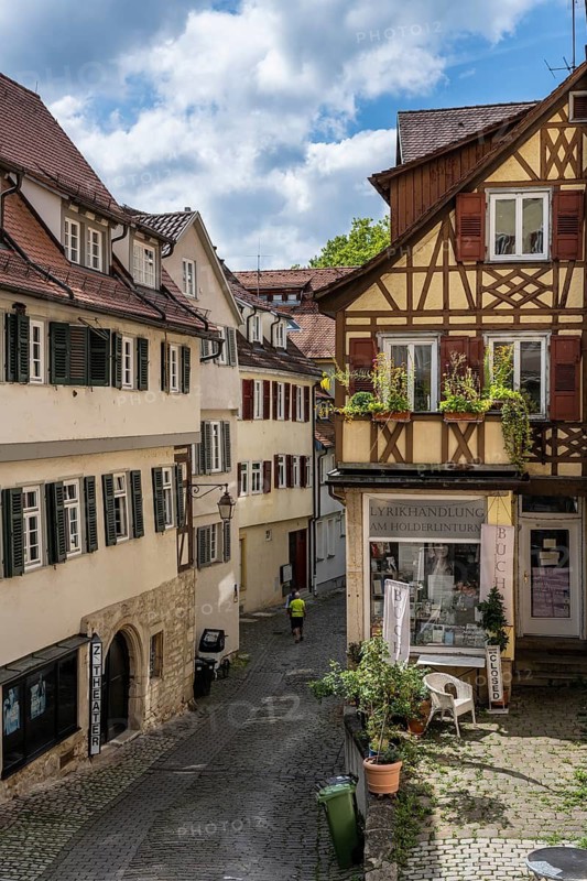The Bursagasse in the old town of Tübingen, Baden-Württemberg, Germany