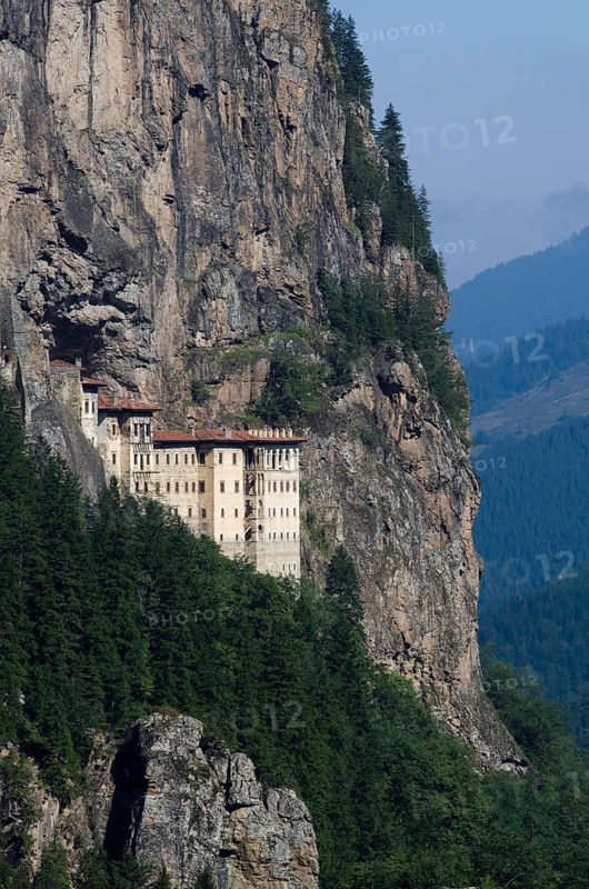 Sumela, Trabzon, Turkey September 6th 2014 Sumela a 1600 year old Greek Orthodox Monastery perched high on the cliffs of the Black Sea Mountains in the Trabzon region of eastern Turkey