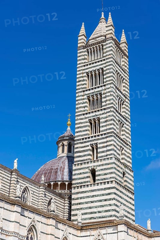 Cathedral, old town, architecture, landmark, travel, tourism, blue sky, Siena, Tuscany, Italy