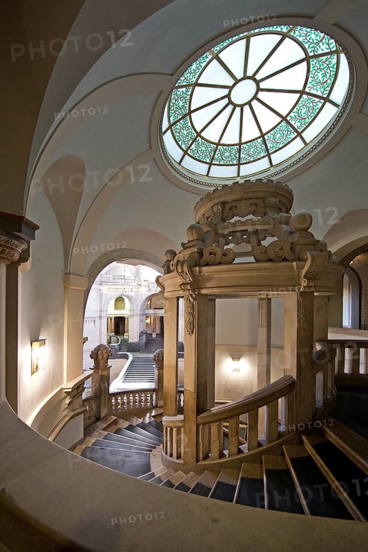 Neues Rathaus, interior view, Wilhelminian palace-like magnificent building in eclectic style, Hanover, Lower Saxony, Germany