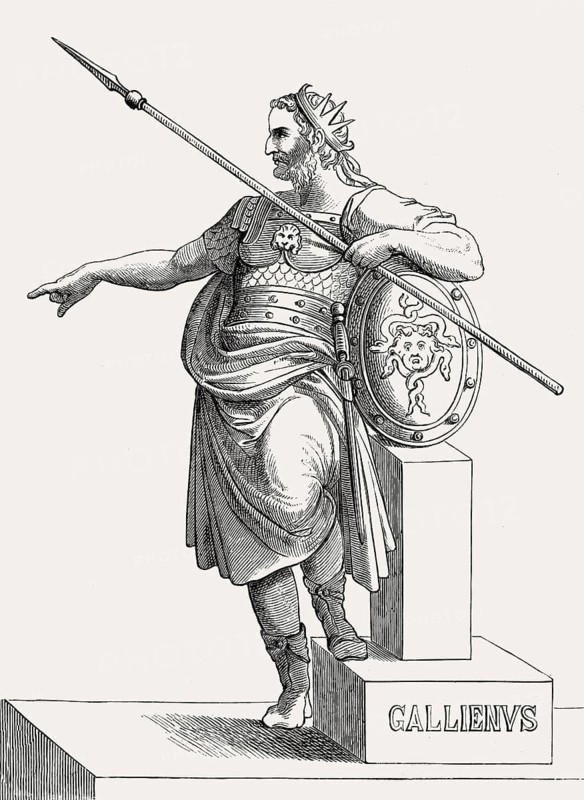 Gallienus or Gallien, c. 218 – 268, Roman Emperor