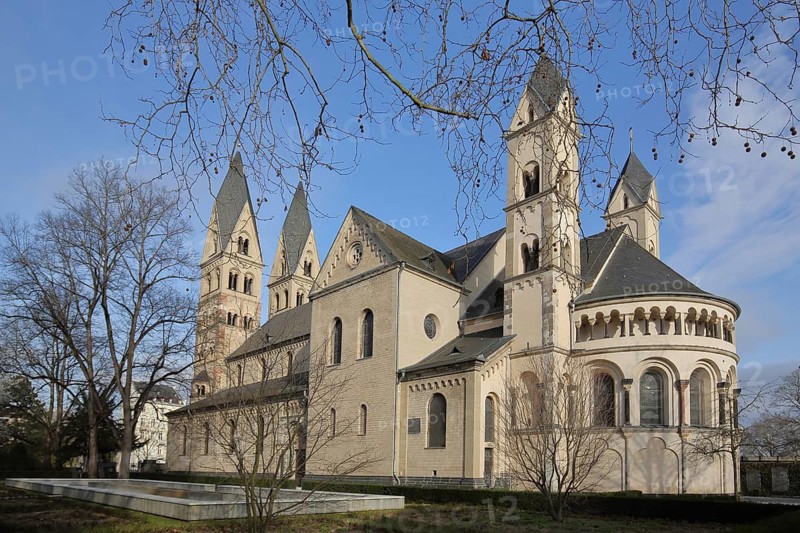 Romanesque UNESCO Basilica of St. Castor, Koblenz, Upper Middle Rhine Valley, Rhineland-Palatinate, Germany