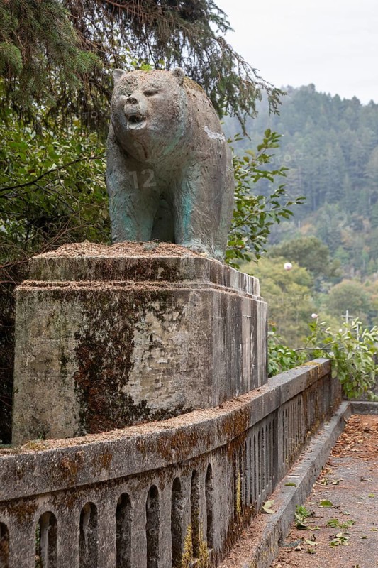 Klamath, California - The site of the old Douglas Memorial Bridge over the Klamath River. The bridge was destroyed by the Great Christmas Flood of 1964. The area is in the midst of the Redwood National and State Parks