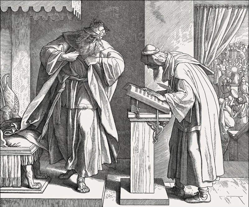 Josiah hearing the book of the law, Old Testament, by Julius Schnorr von Carolsfeld