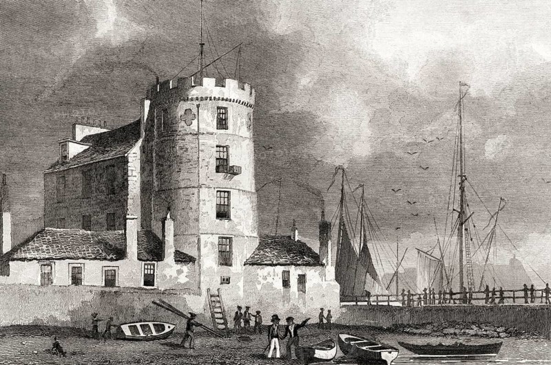 The Signal Tower, Leith Harbour, Edinburgh, Scotland, 19th century, from Modern Athens by Th. H. Shepherd