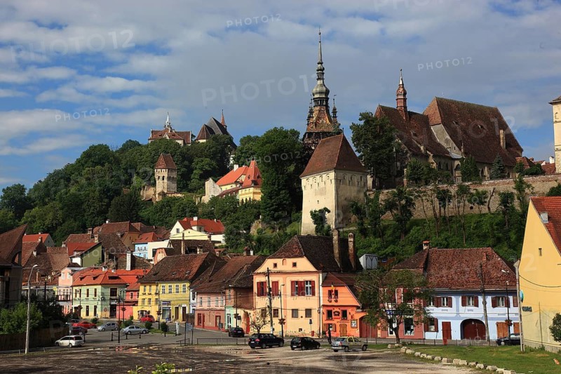 Romania, view of the historic old town of Sighisoara, German Sighisoara, city in Mures district in Transylvania, UNESCO World Heritage Site