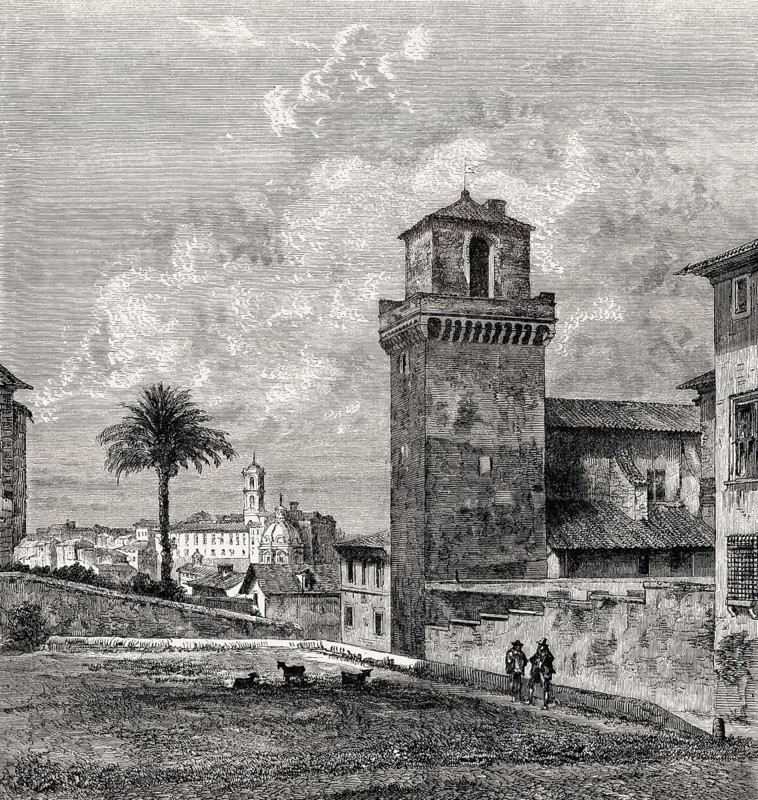 Piazza San Pietro in Vincoli, Rome, Italy, 19th Century