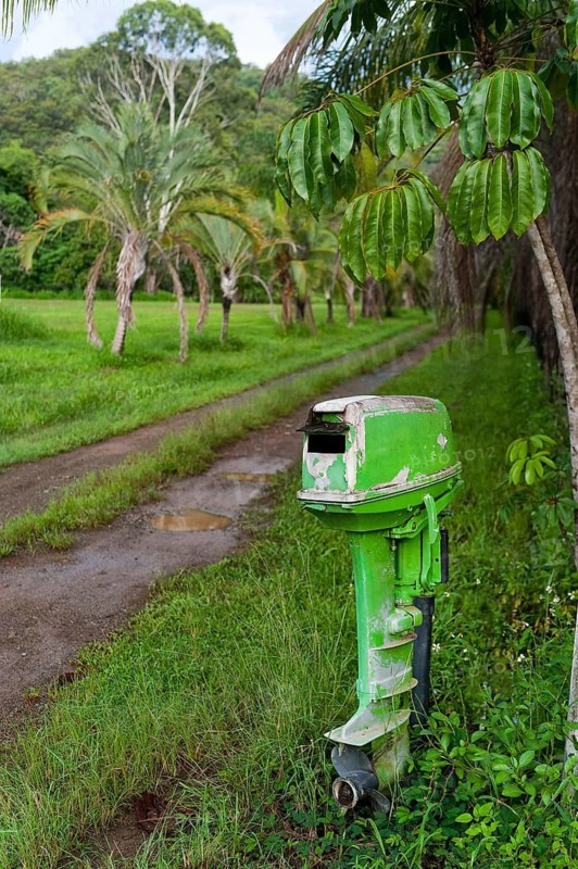Typical individual mailbox, post, mail, communication, traditional, analogue, mailbox, post box, funny, gag, humour, Queensland, Australia