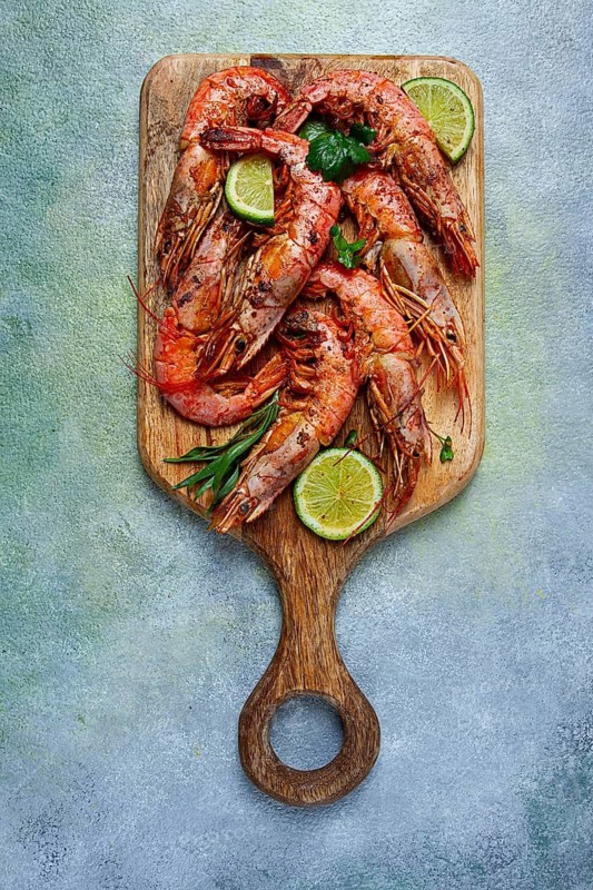 Fried Langoustines, Australian, lime and herbs, spices, homemade, no people