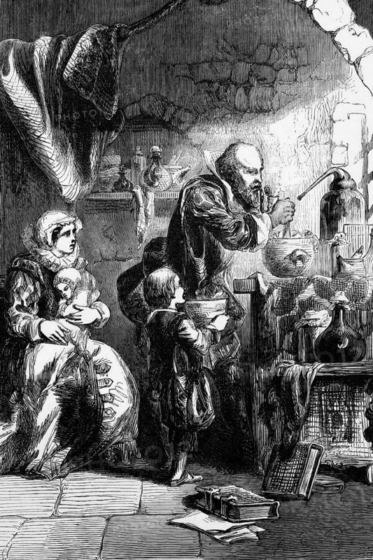 After the death of Queen Elizabeth I in 1603, Sir Walter Raleigh was arrested at the Exeter Inn in Ashburton, Devon, and imprisoned in the Tower of London on 19 July. On 17 November, Raleigh was charged with high treason for his alleged involvement in the conspiracy against King James. His life was originally spared, but he was eventually executed on 29 October 1618, England, digital reproduction of a historical original