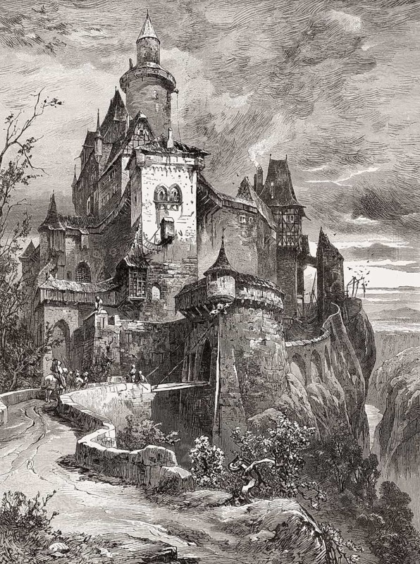 Medieval knight's castle