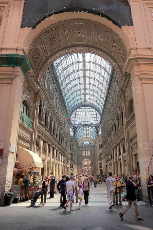 Galleria Umberto I, shopping arcade in the old town of Naples, Campania, Italy
