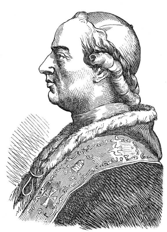 Pope Pius VI, 25 December 1717 – 29 August 1799, reigned as Pope from 15 February 1775 to his death