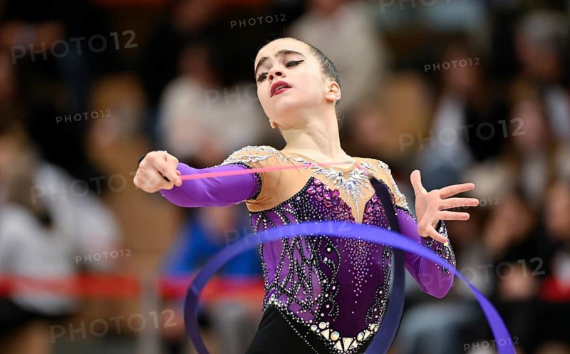 Nefeli Tsalas BEL with handheld band rhythmic gymnastics, RSG Turnen Schmiden International 2026, Fellbach, Baden-Württemberg, Germany