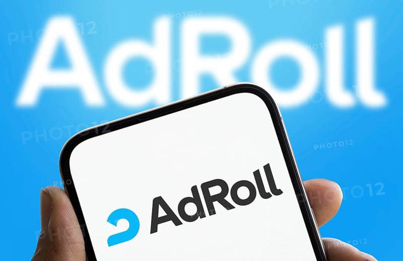 Dhaka, Bangladesh- 22 Jan 2025: adroll logo is displayed on smartphone. AdRoll is a marketing and advertising platform