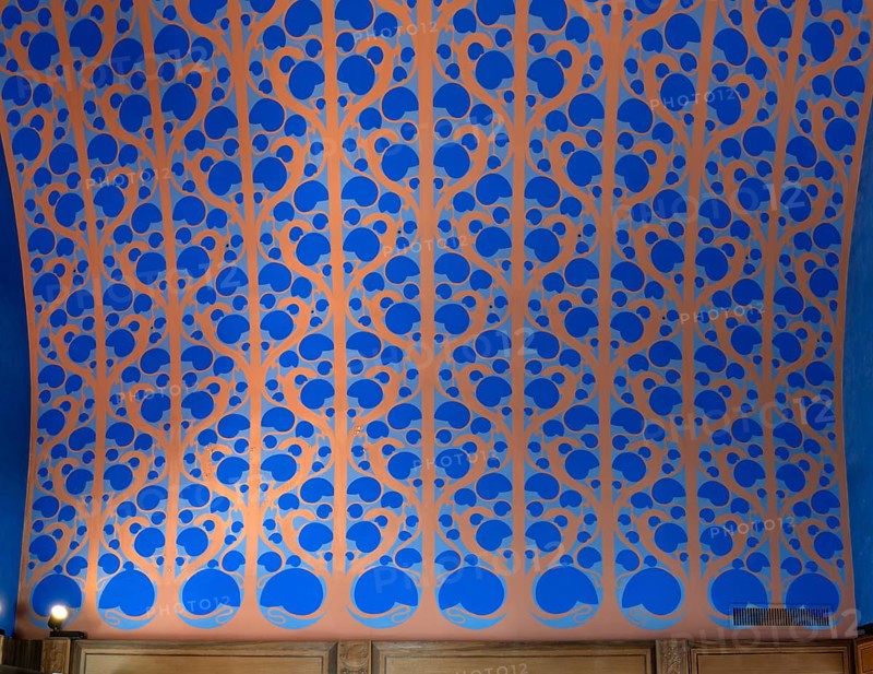 Ceiling ornament in the wedding tower, Mathildenhöhe Darmstadt, UNESCO World Heritage Site, Germany