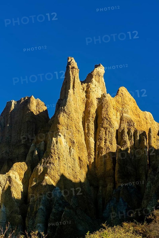 Majestic Clay Cliffs located in Central Otago, New Zealand. These unique geological formations stand as a testament to the region's natural beauty