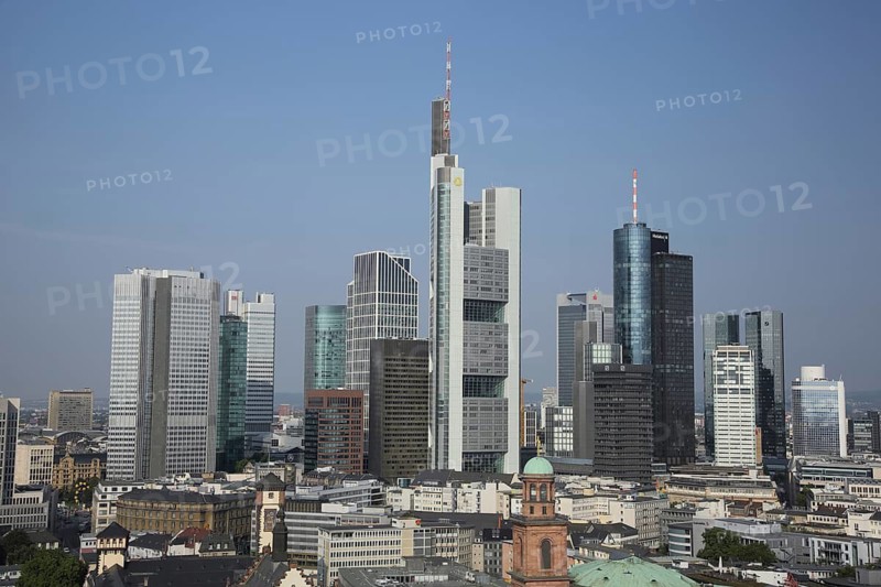 View from Kaiserdom, skyline of Frankfurt, skyscrapers, skyscrapers, cityscape, Frankfurt am Main, Hesse, Germany