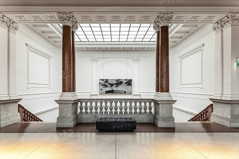 Museum of Communication in the building of the former Reich Post Ministry on Leipziger Straße, at the corner of Mauerstraße. Interior view, staircase. Berlin, Germany