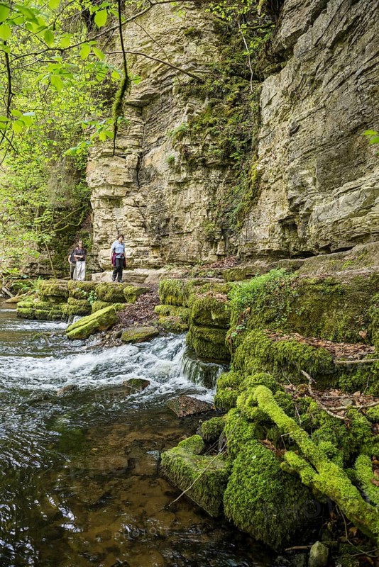 Hiking trail by the river, Wutach Gorge, Bonndorf, Baden-Württemberg, Black Forest, Germany