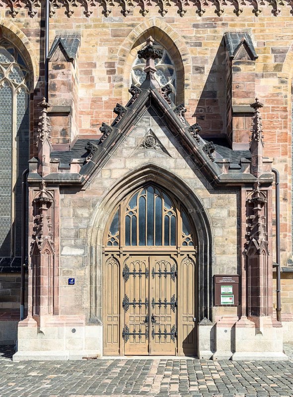 South portal of St Catherine's Church, Zwickau, Saxony, Germany