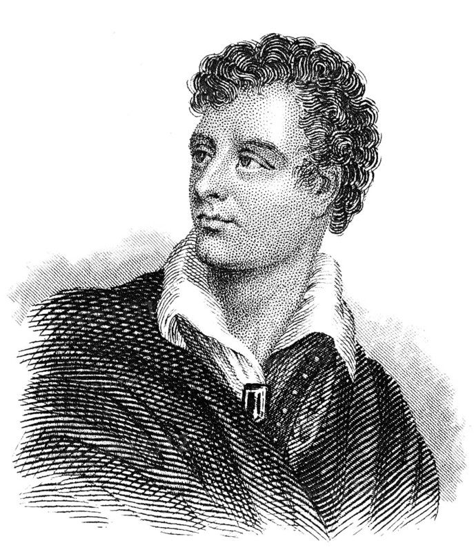 George Gordon Noel Byron, 6th Baron Byron of Rochdale, 1788 - 1824, a British poet, Portrait von George Gordon Noel Byron, 6. Baron Byron of Rochdale, 1788 - 1824, ein britischer Dichter
