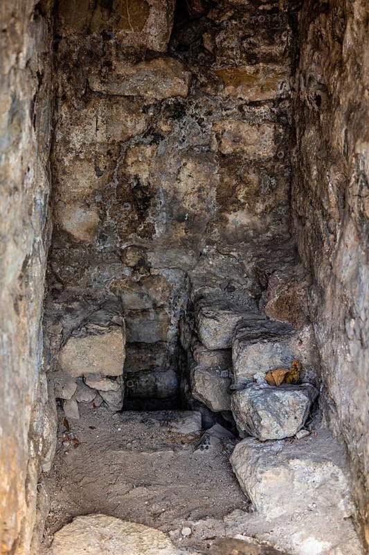 Citadel with toilet, ruined town of Stari Bar, originally from the 11th century, is one of the most culturally and historically valuable sites in Montenegro, Stari Bar, Montenegro