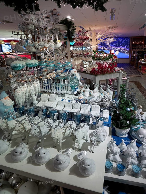 Departments decorated for Christmas, department stores', Munich, Bavaria, Germany