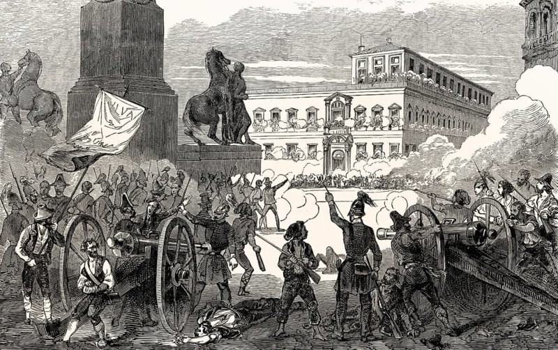 The uprising of the inhabitants against the Papal Legation of Bologna, 1831